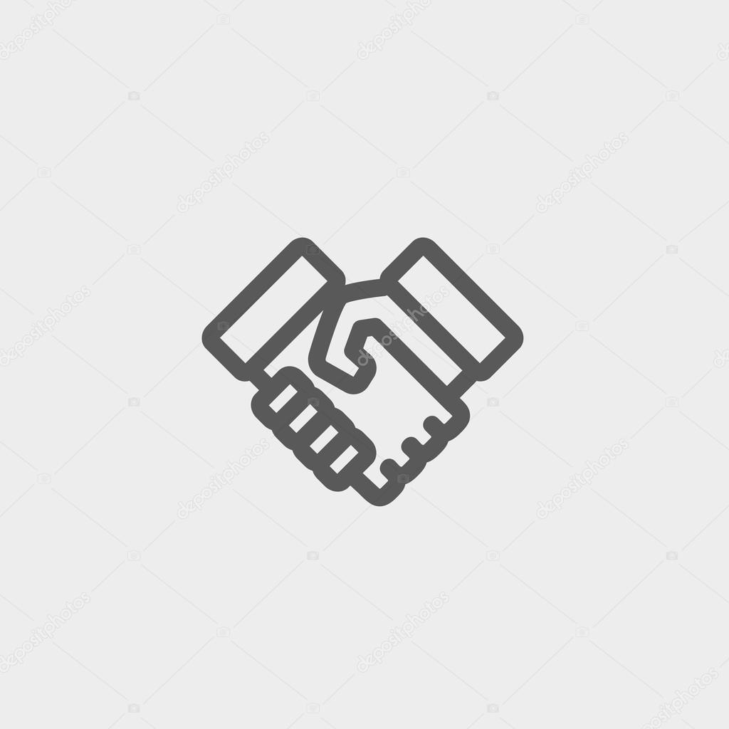 Handshake thin line icon