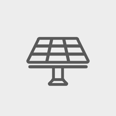 Güneş paneli ince çizgi simgesi