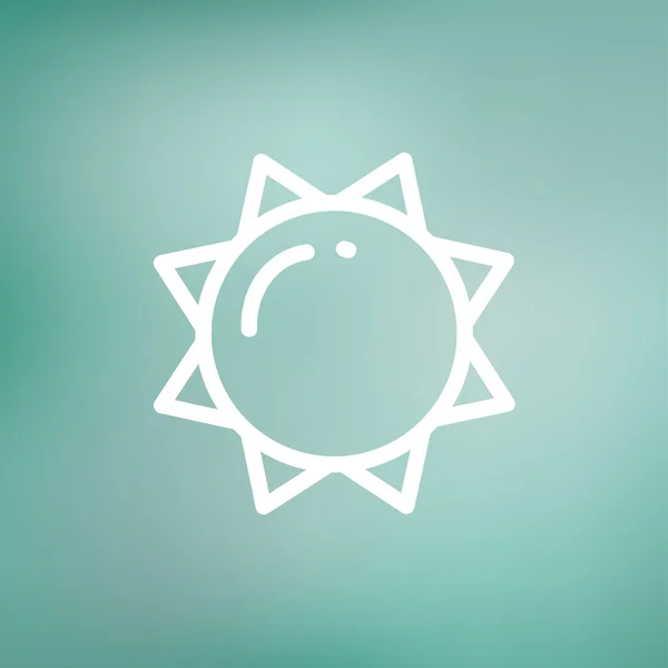 Sol icono de línea delgada — Vector de stock