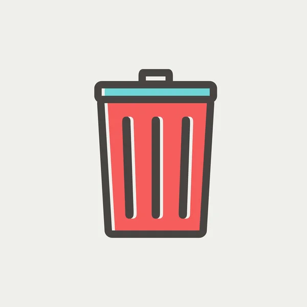 Trash Can thin line icon — Stock Vector