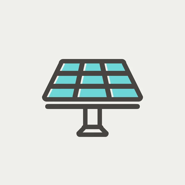 Pannello solare sottile icona linea — Vettoriale Stock