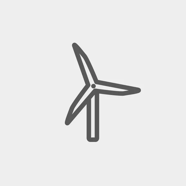 風車細い線アイコン — ストックベクタ
