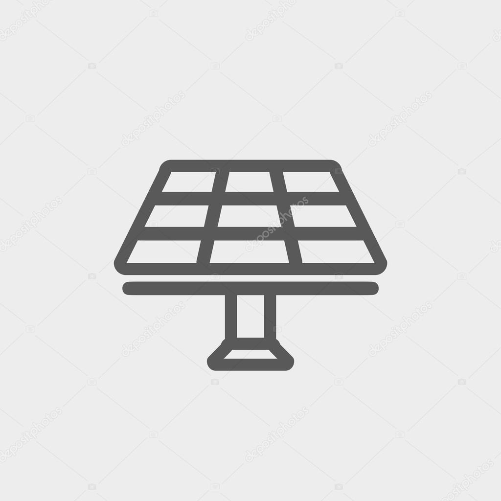 Solar Panel thin line icon