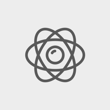 Atom ince çizgi simgesi