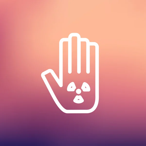Main et un objet mince icône de ligne — Image vectorielle
