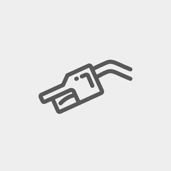 Benzine pomp mondstuk dunne lijn pictogram — Stockvector