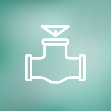 Petrol boru ince çizgi simgesi