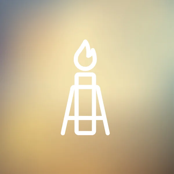 Gas pomp dunne lihe pictogram — Stockvector