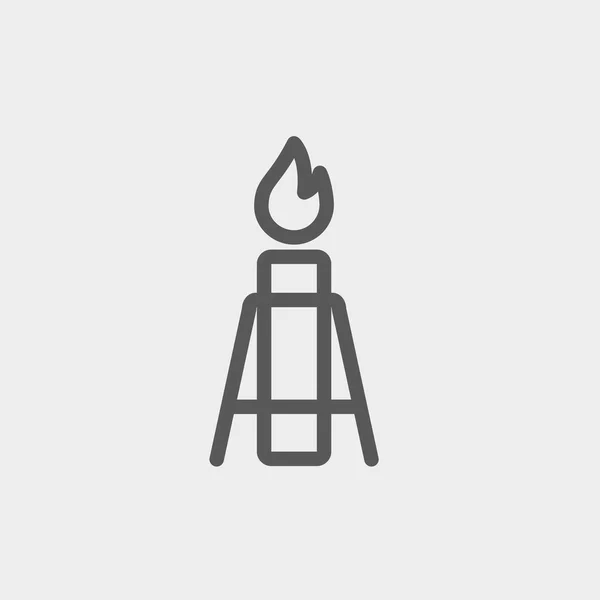 Gas pomp dunne lihe pictogram — Stockvector