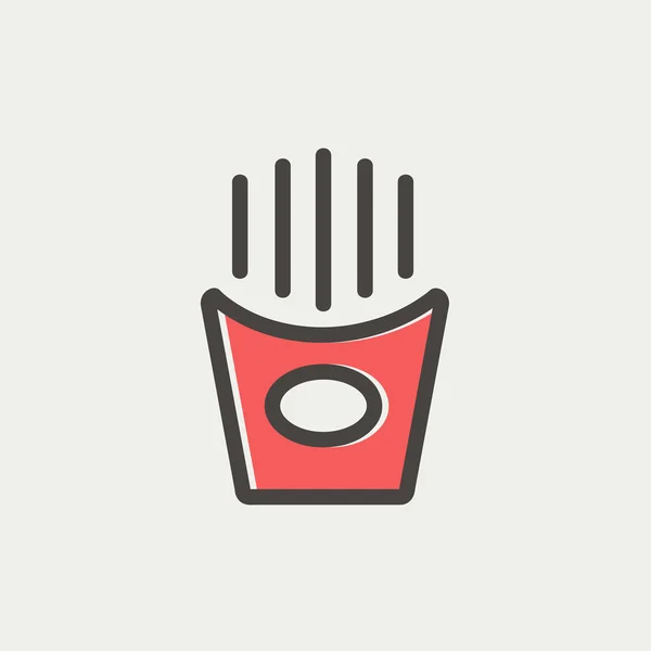 Papas fritas delgada línea icono — Archivo Imágenes Vectoriales