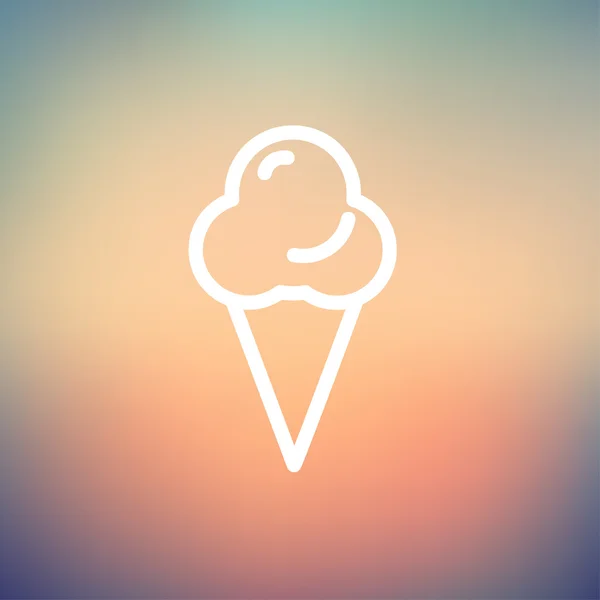 Ice Cream thin line icon — Stock Vector