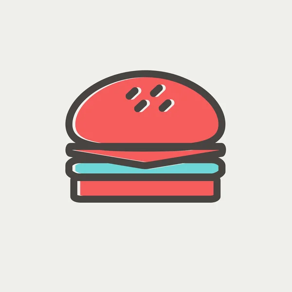 Hamburger thin line icon — Stock Vector