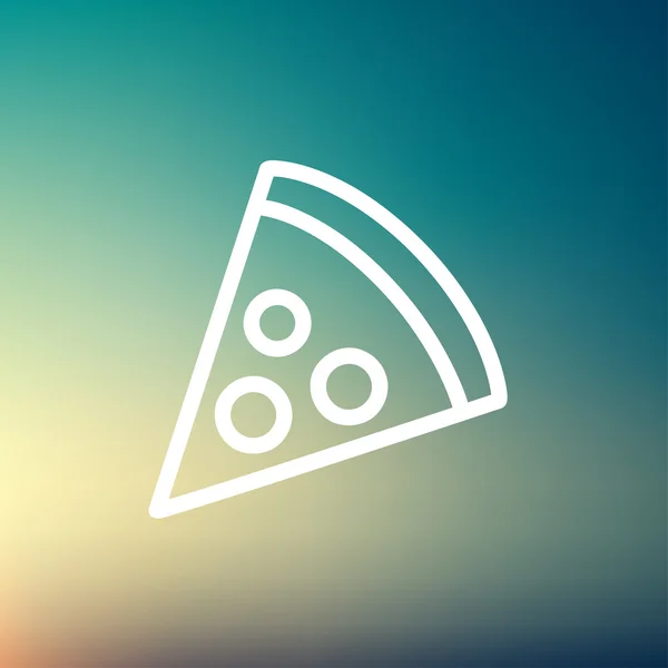 Pizza plátek tenké čáře — Stockový vektor