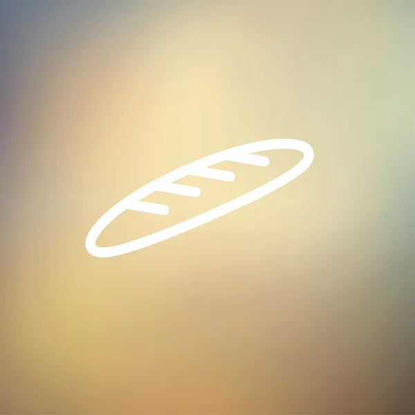 Значок тонкой линии хлеба — стоковый вектор