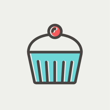 Kek ahududu ince çizgi simgesiyle