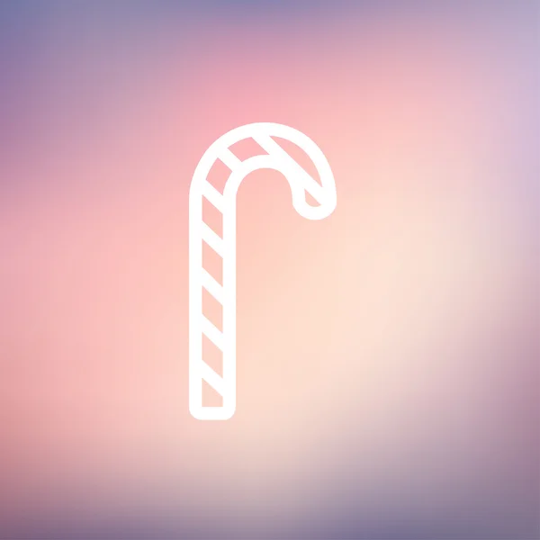 Candy cane thin line icon — Stock Vector
