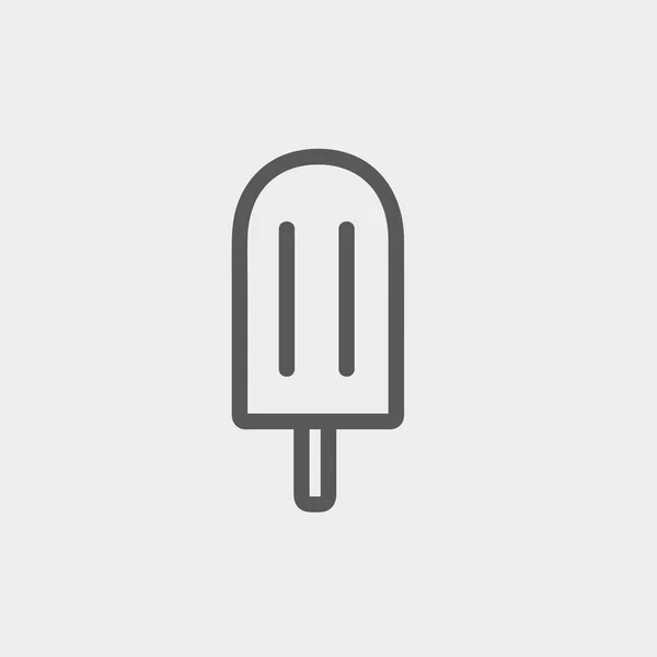 Popsicle icono de línea delgada — Archivo Imágenes Vectoriales