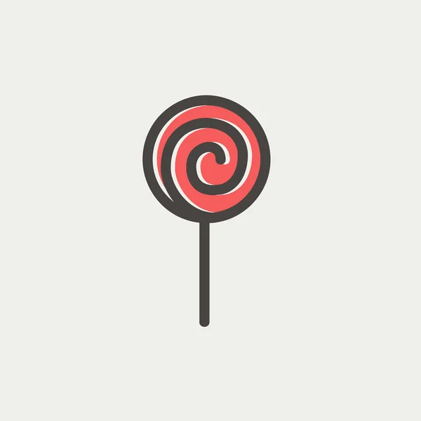 Lolly dunne lijn pictogram — Stockvector