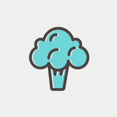 Brokoli ince çizgi simgesi