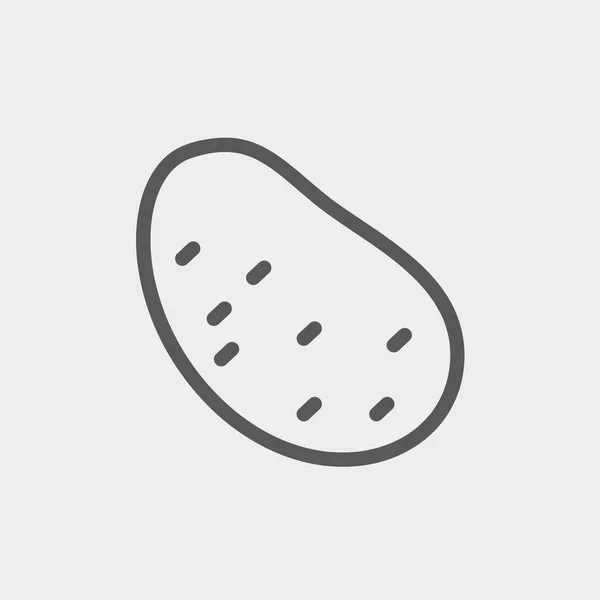 Icona linea sottile della patata — Vettoriale Stock