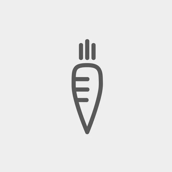Icona della linea sottile della carota — Vettoriale Stock