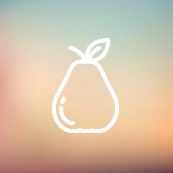 PEAR dunne lijn pictogram — Stockvector