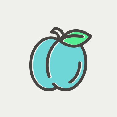 Erik yaprak ince çizgi simgesiyle