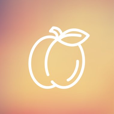 Erik yaprak ince çizgi simgesiyle