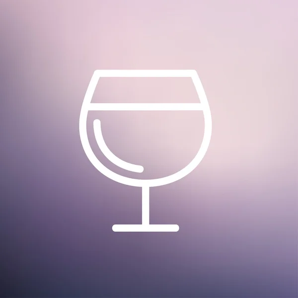 ワインの細い線アイコンのガラス — ストックベクタ