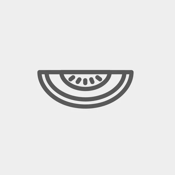 Icône de ligne mince melon — Image vectorielle