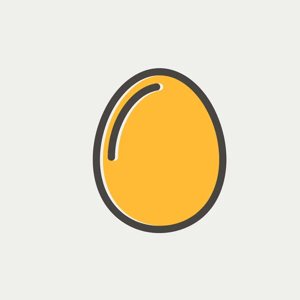Ícone linha fina ovo — Vetor de Stock