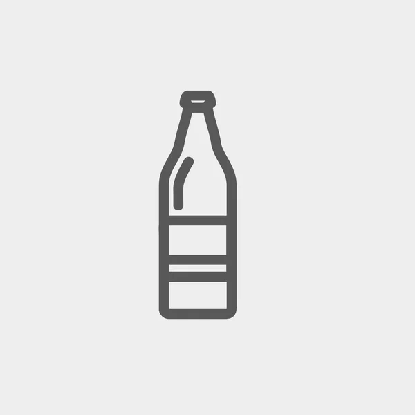 Soda láhev tenkou linii ikona — Stockový vektor