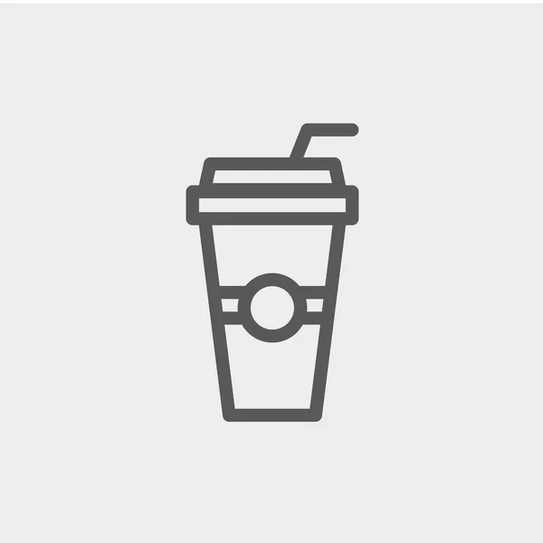 Premium Vector  A cup of coffee with a straw and a straw in it