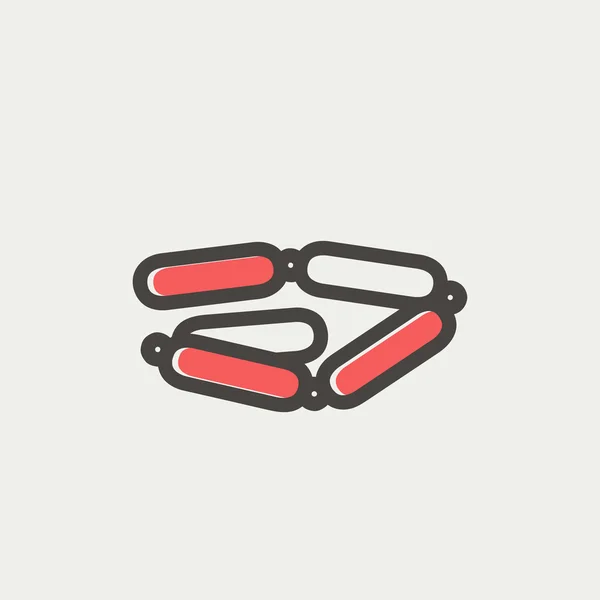 香肠链细线图标 — 图库矢量图片