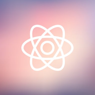 Atom ince çizgi simgesi