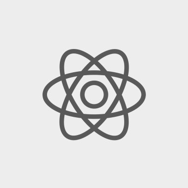 Atom ince çizgi simgesi