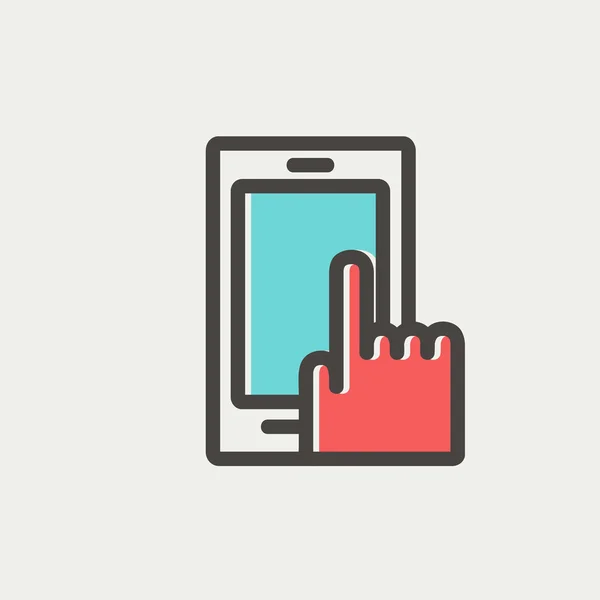 Mobile phone thin line icon — Stock Vector