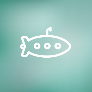 Denizaltı ince satırı simgesi