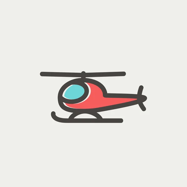 Helicopter thin line icon — Stock Vector