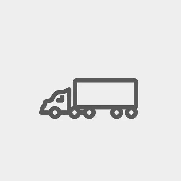 Consegna camion linea sottile icona — Vettoriale Stock
