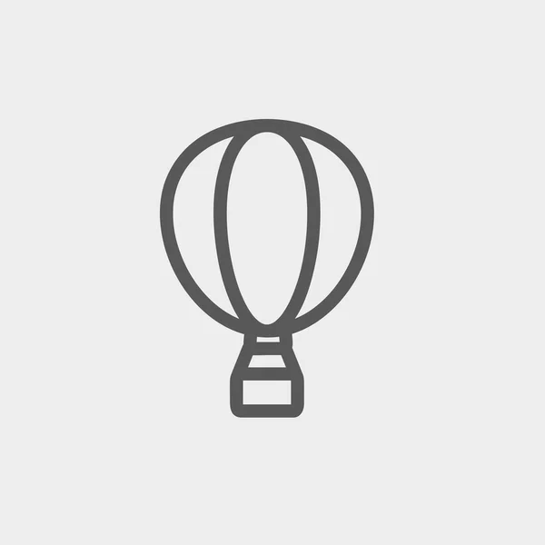 Hot air balloon thin line icon — Stock Vector