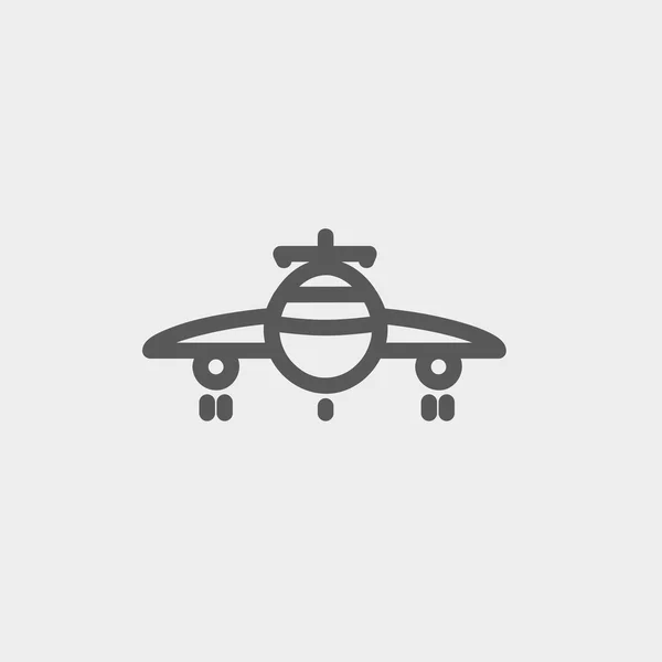 Icône de ligne mince avion — Image vectorielle