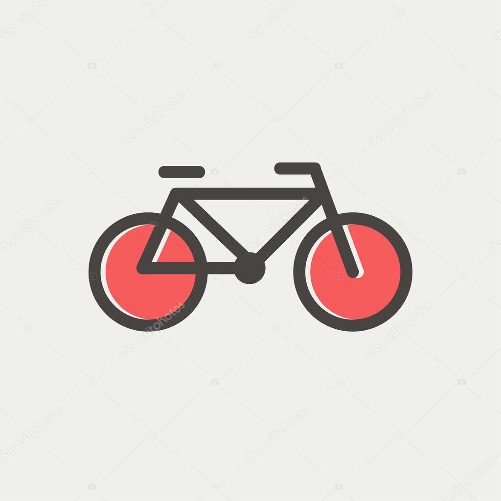 Bicycle thin line icon