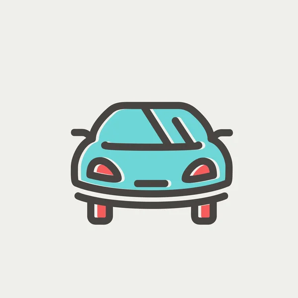 Sport voiture mince ligne icône — Image vectorielle