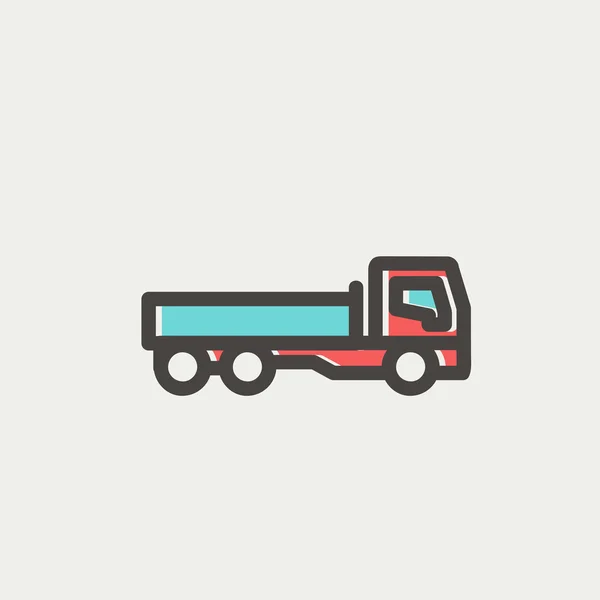 Cargo Truck Thin Line Symbol — Stockvektor