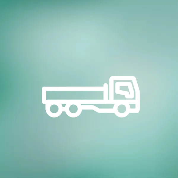 Lading vrachtwagen dunne lijn pictogram — Stockvector