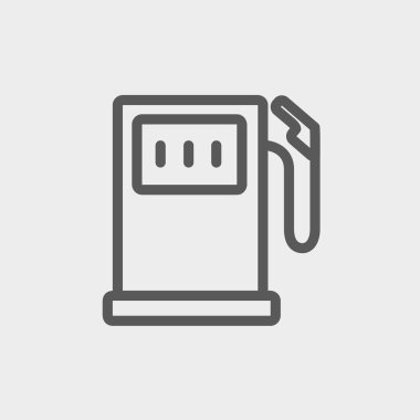 Gaz pompası ince çizgi simgesi