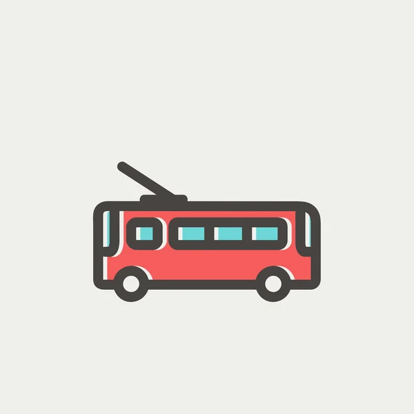 Autocarro ícone linha fina — Vetor de Stock