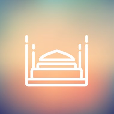 Yatak ince çizgi simgesi