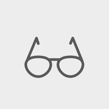 Güneş gözlüğü ince çizgi simgesi